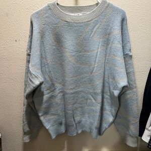 Cozy Blue Patterned Sweater